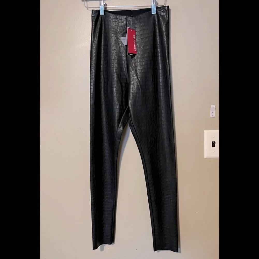 Commando Faux Leather Animal Print Leggings NWT - Picture 4 of 12